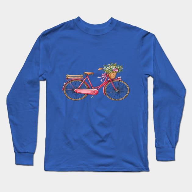 Bicycle Long Sleeve T-Shirt by Mako Design 